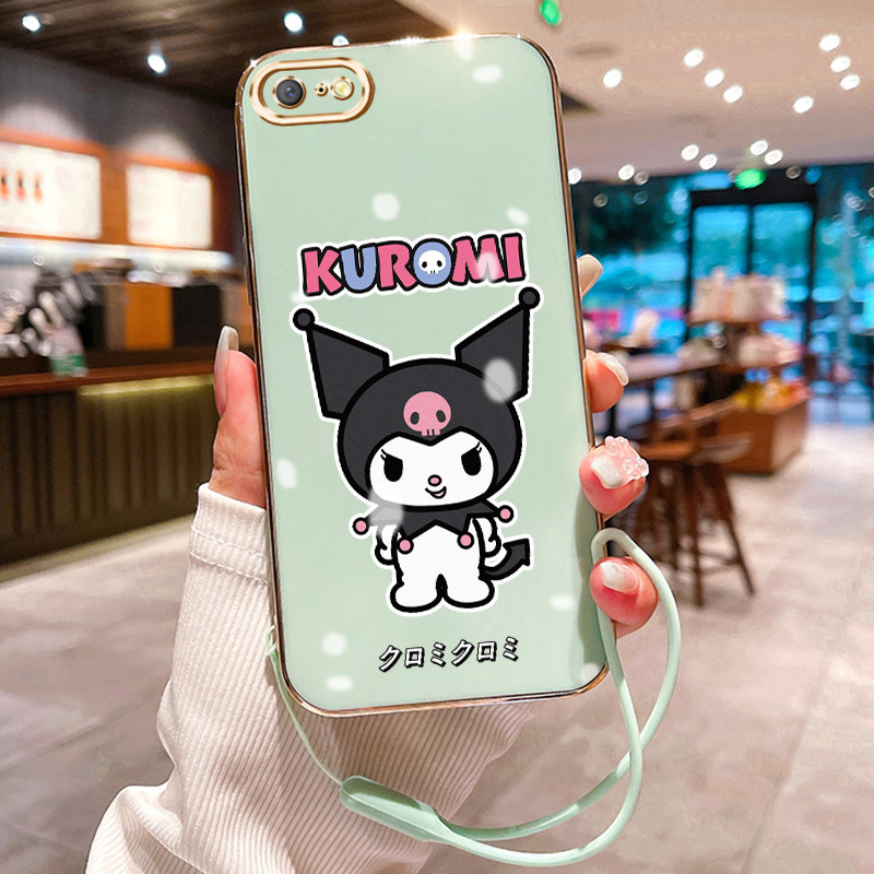 Casing Hp Untuk OPPO A71 A71K Case Casing Silikon HP Kasing bermotif karakter kartun hitam dengan ta