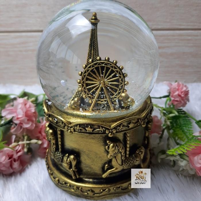 TERBARU Kotak Musik Bola Salju Lampu Mermaid Snowball Waterball Snowglobe