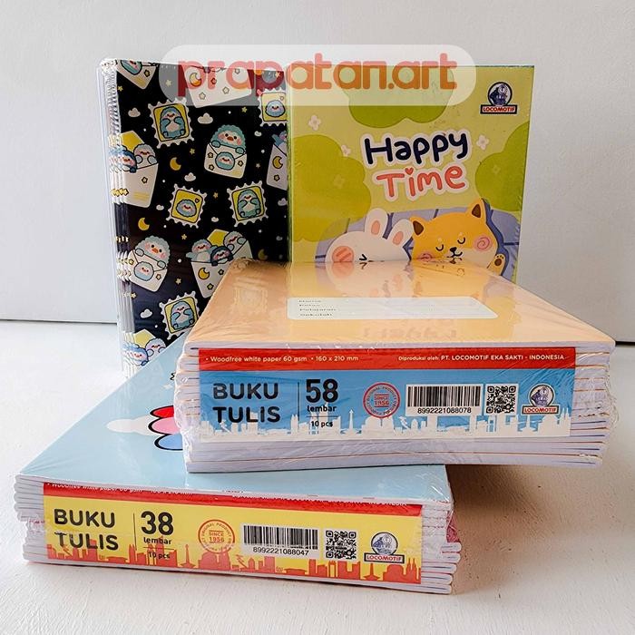 

TUMI Locomotif Buku Tulis Sekolah 38/58 Lembar 16X21Cm (10 Buku)
