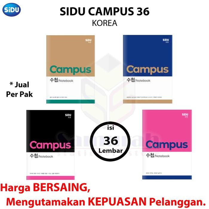 

TUMI Buku Tulis Sidu Campus 36 Lembar / Sidu Campuss Korea Besar Isi 36 Lbr Ukuran Boxy /