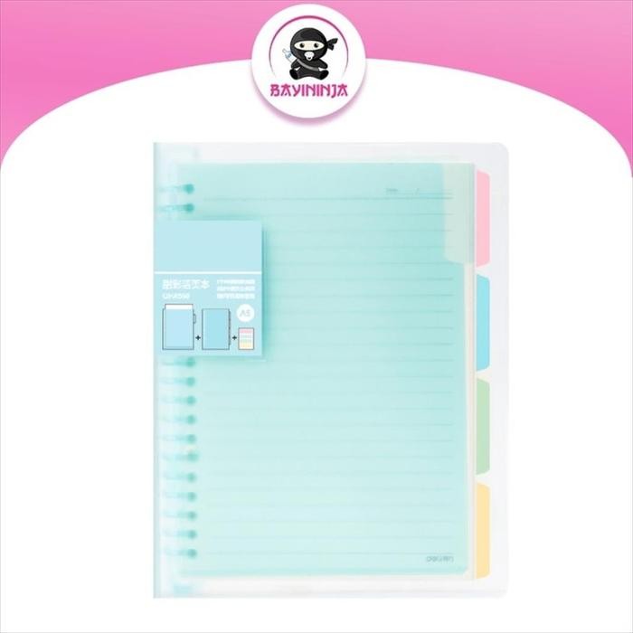 

TUMI Deli Buku Catatan Spiral Notebook Binder A5 Isi 60S Qha560