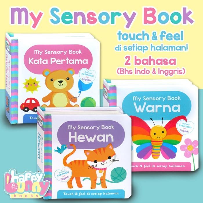 

[V] Bilingual My Sensory Book WARNA & KATA PERTAMA touch & feel