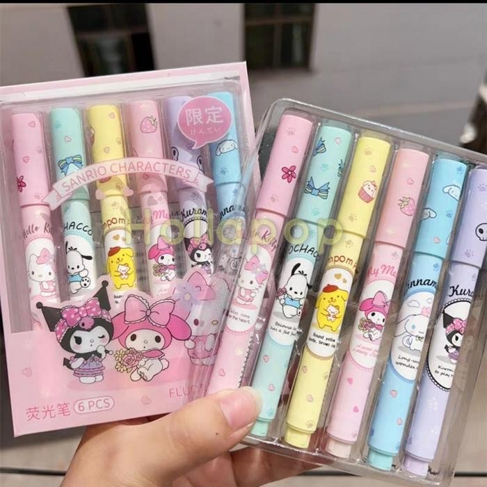 

I77W Set Stabillo Isi 6 Kitty Melody Korumi Pochacho Cinamoroll Pom Hop