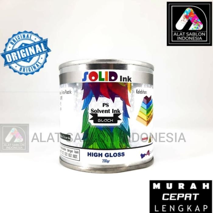 

I77W Tinta Sablon Plastik 250Gr Hitam Black Hdpe Pe Pp Solvent Based
