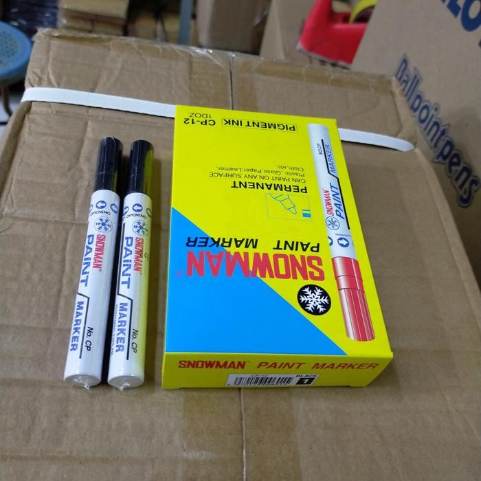 

I77W Snowman Paint Marker White/Black (Perlusin)