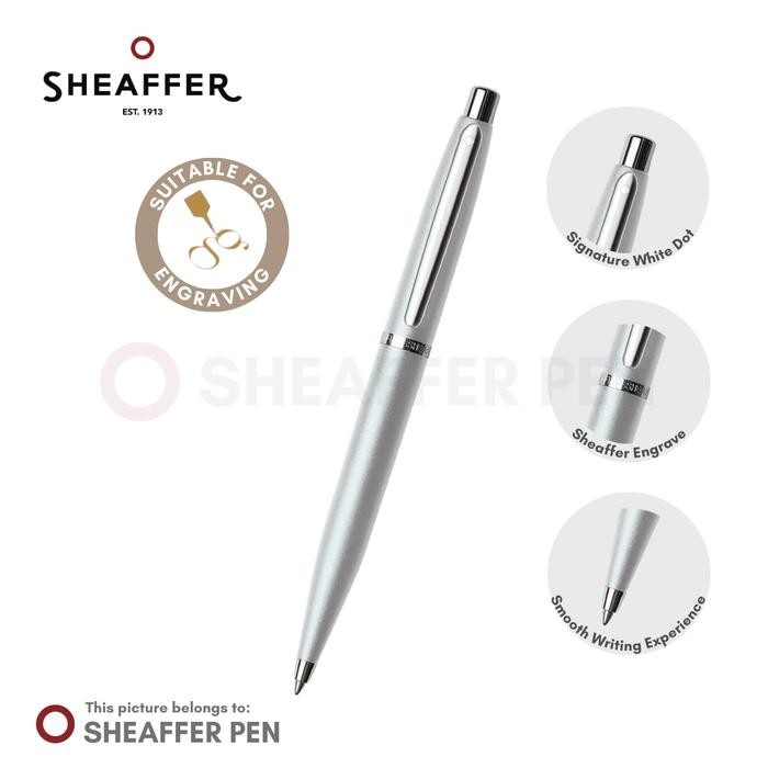 

I77W Sheaffer Vfm Strobe Silver Ballpoint Pen
