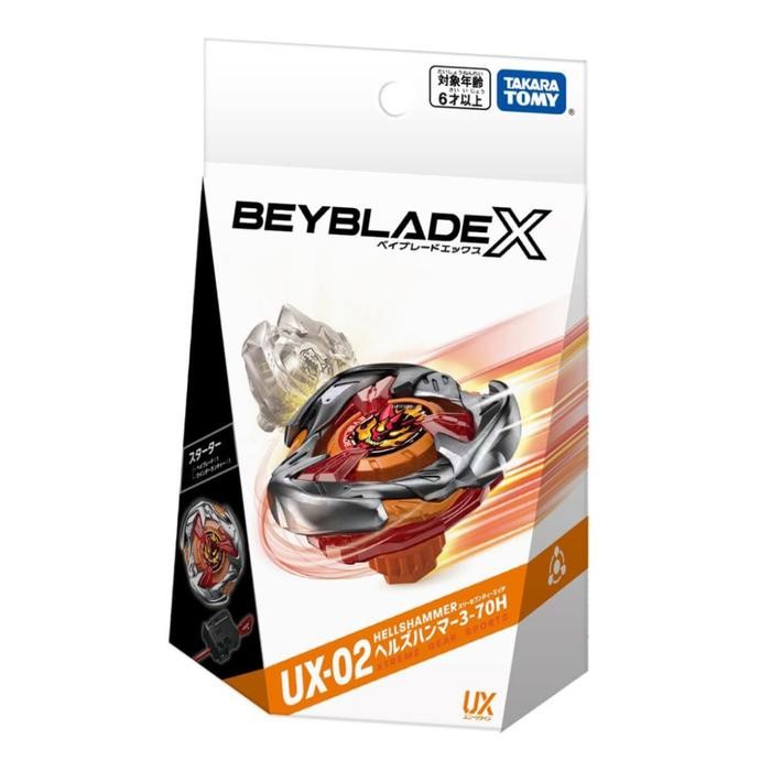 Mainan Beyblade X UX-02 Starter Hells Hammer 3-70H