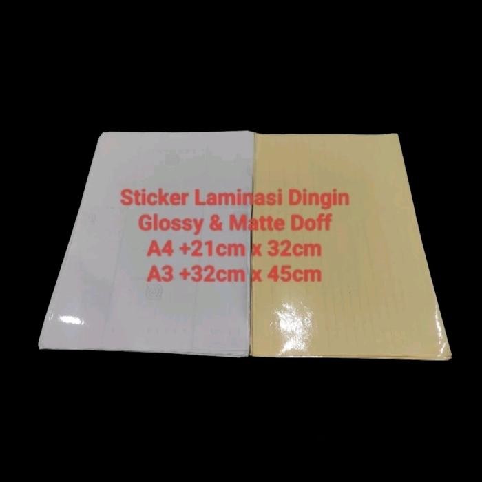 

I77W Plastik Sticker Laminasi Doff Matte Glossy A3 32X45Cm Isi 10 Laminasi Kertas Foto