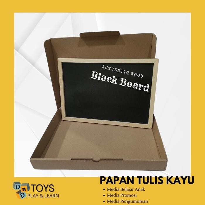 

I77W Mainan Anak Papan Tulis Kapur Black Board Kayu Kecil Bazar Prewed Cafe
