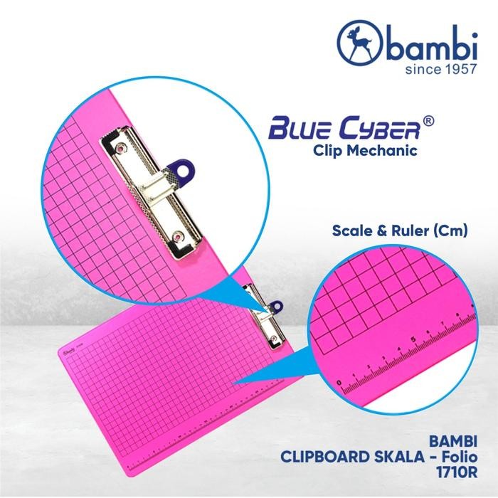 

I77W Bambi Papan Jalan / Papan Ujian Scale Series Pvc Clipboard Kode 1710R