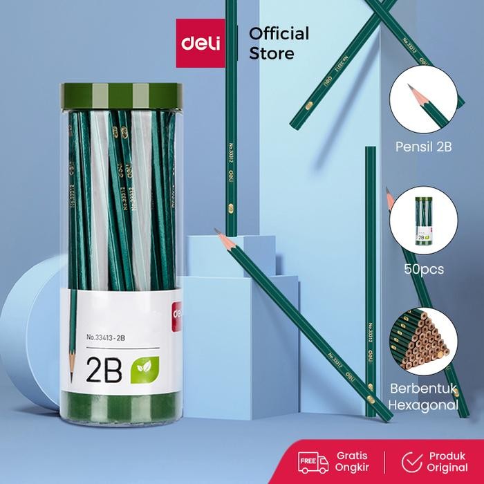 

X689 Deli Pensil 2B / Graphite Pencil Ujian Isi 50 33413