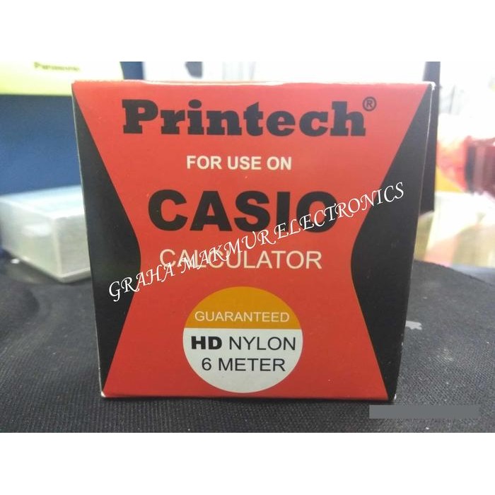 

X689 Pita Kalkulator Printech Casio Hitam/Red Original