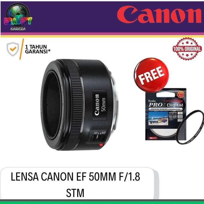 LENSA CANON EF 50MM F1.8 STM / LENSA CANON 50MM F1.8 IS STM / LENSA FIX CANON 50MM STM