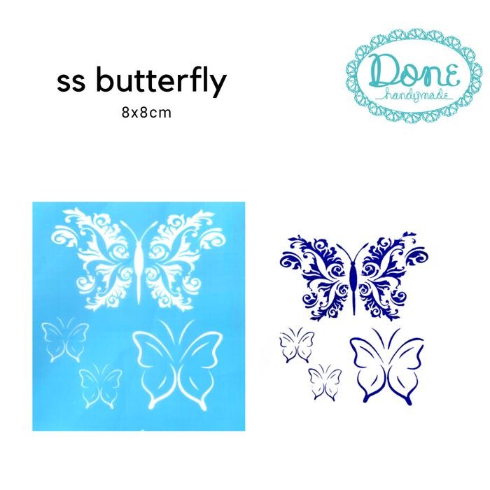 

Silk screen lembar tekstur clay tool stencil alat craft motif ss17