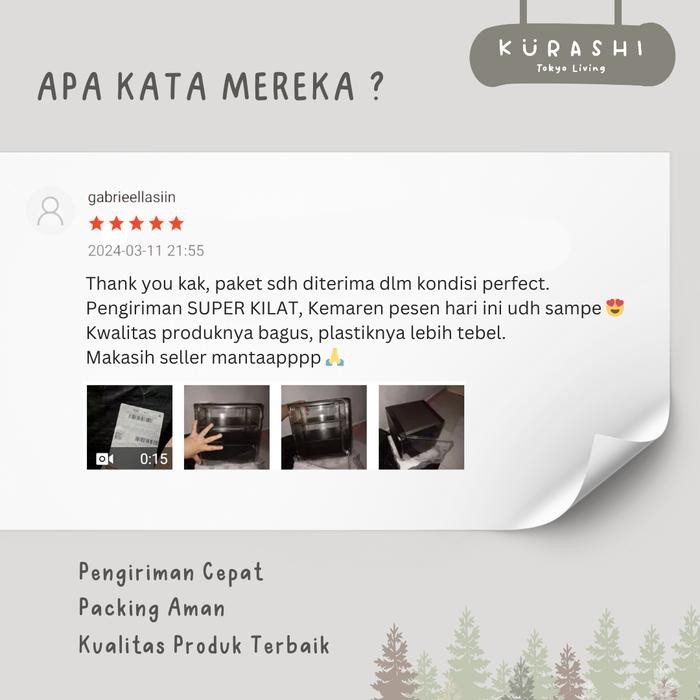 

Kurashi - Chikyu Organizer 2 In 1 Makeup Aesthetic Rak Laci Stationery Putar Perapi Alat Tulis