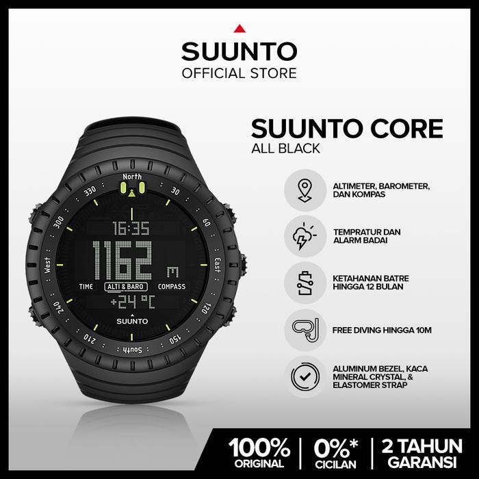 Suunto Core All Black - The outdoor watch with altimeter,baro& compass