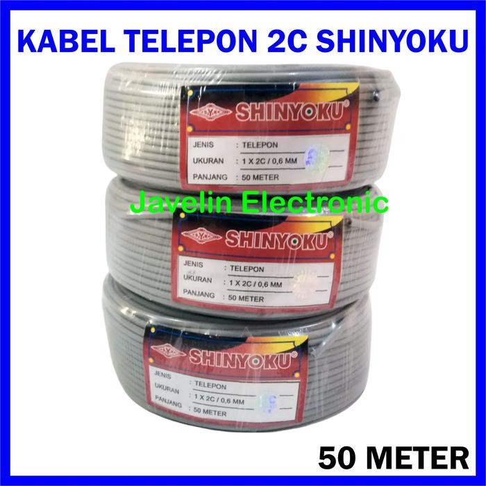 PATON Kabel Telepon Shinyoku 2C 50 Meter Kabel Telpon Isi 2 Cord 0.6 Mm Kabel Tweeter Walet