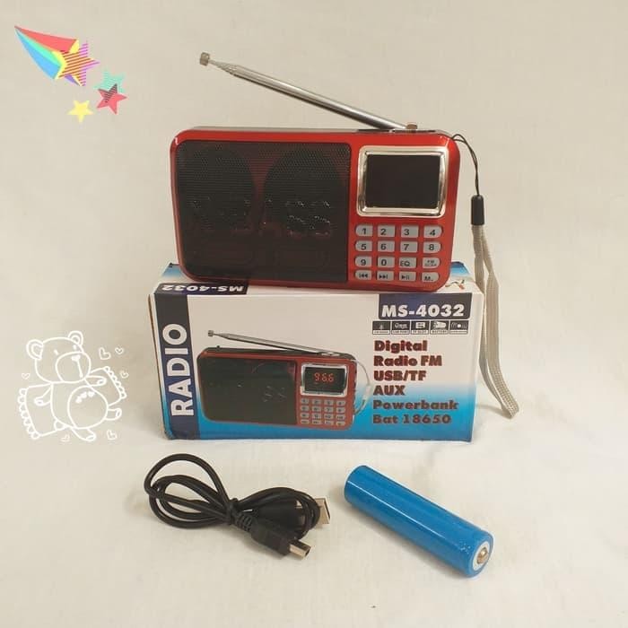 

MS-4032 DIGITAL RADIO FM/USB/TF +POWERBANK 18650MAH BAZZOKE TOP