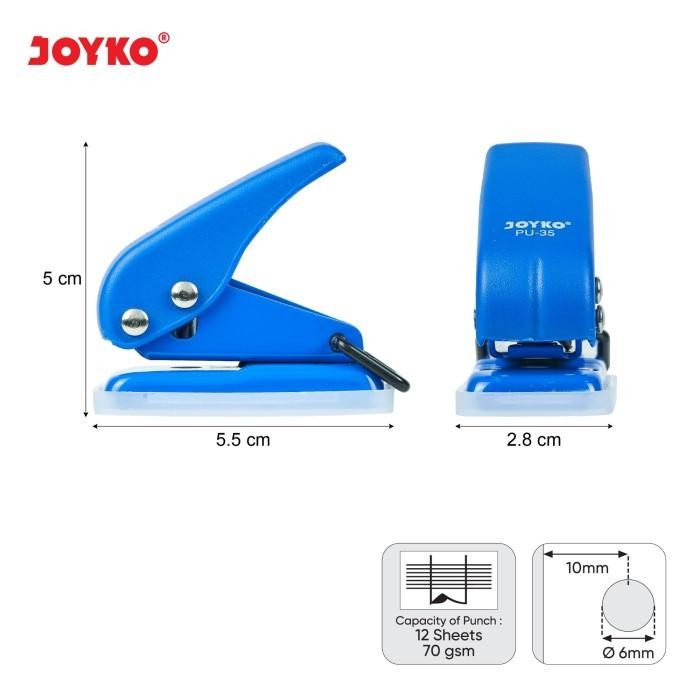 

Bisa Grab! Pembolong Kertas Satu Lubang One Hole Punch Joyko Pu-35