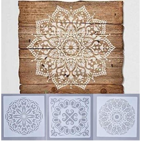 

Plastic Stencil - Stensil Dekorasi Motif_MANDALA15 - 07