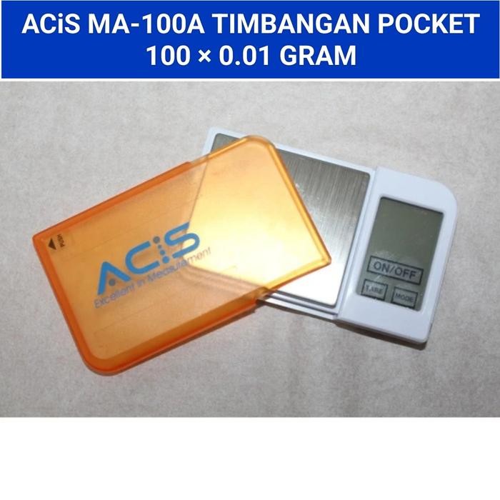 ACIS TIMBANGAN POCKET 100 / 0.01 GRAM MA 100 A DIGITAL SCALE EMAS