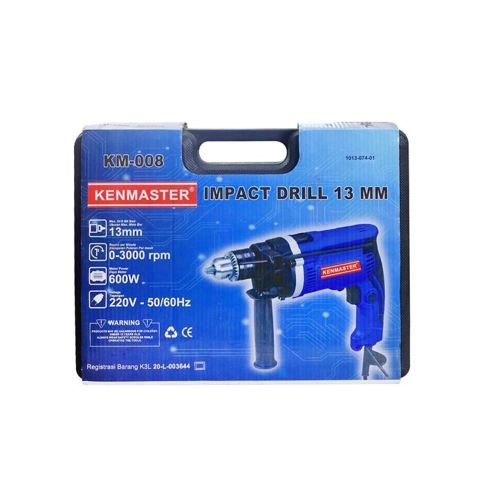 TERBARU KENMASTER BOR IMPACT DRILL 13MM WITH BOX - BOR LISTRIK - BOR080 TERMURAH