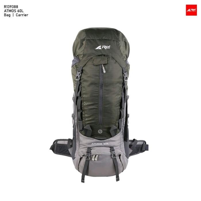 Tas Carrier REI ATMOS 60 Liter + Rain Cover Tas Ransel Gunung Orinal Arei Outdoorgear