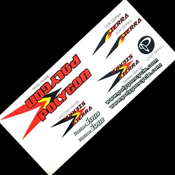 TERMURAH DECAL STIKER SEPEDA POLYGON SIERRA.SIERA.SEPEDA JENGKI CEWEK READY STOCK