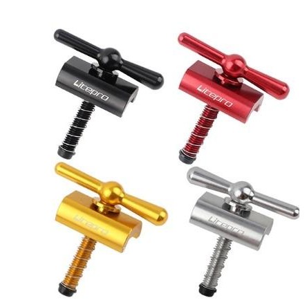 ASLI Hinge Clamp Lever buat Brompton, pikes & 3sixty - Hitam Chrome READY STOCK