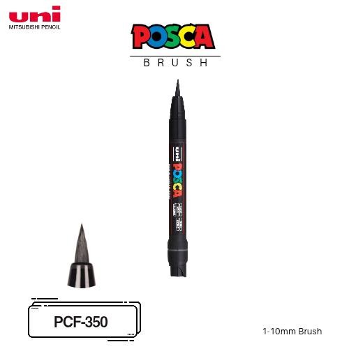 

SARI Uni Posca Paint Marker Pcf-350 - Black - Brush Tip