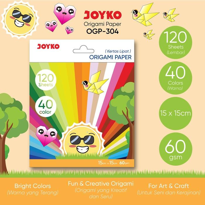 

SARI Joyko Origami Paper 40 Colours 15X15Cm Kertas Lipat Joyko Sukung Seni Warna Warni 40