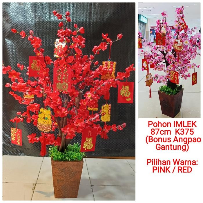 

5WUM Pohon Imlek Sincia Meihua Sakura Angpao 87 Cm