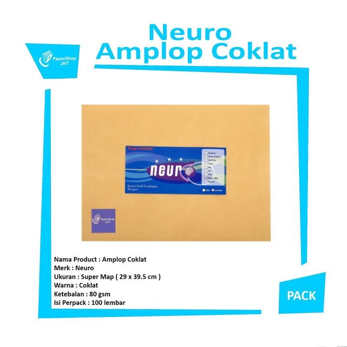

SARI Neuro Amplop Coklat Ukuran Super Map [ 29 X 39,5 Cm ] - Pack