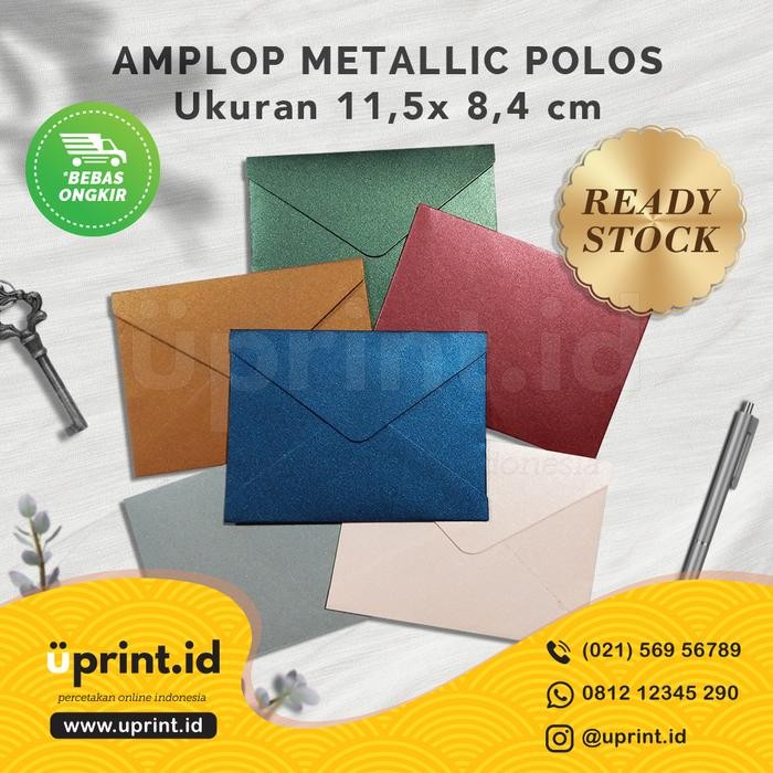 

5WUM Amplop Small Metallic Amplop Polos Ukuran 11.5 Cm X 8.4 Cm