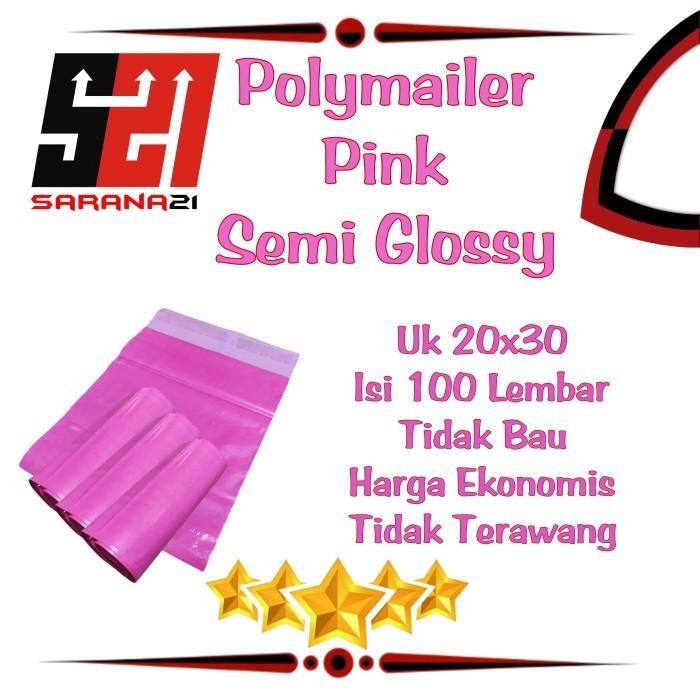 

5WUM Sarana21 Polymailer Semi Glossy Pink 20X30 100 Lembar Kualitas Premium Tidak Bau Lem