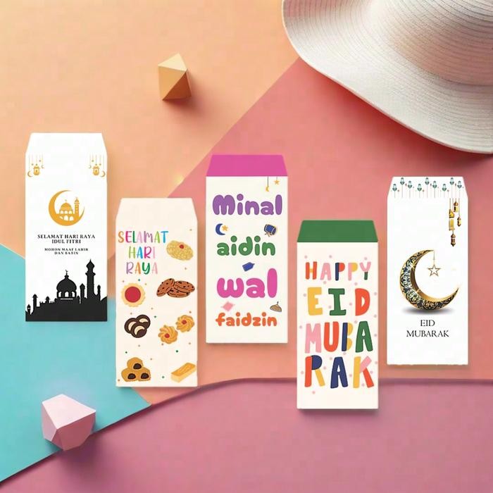 

5WUM Amplop Lebaran Besar 16 X 7,5 Cm - Amplop Dengan Bahan Kertas Premium