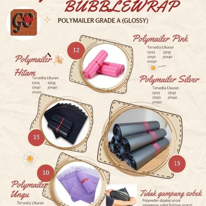 

5WUM Plastik Packing Polymailer 15X25 Isi 100 Glossy Amplop Onlineshop