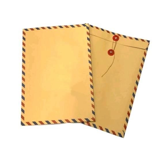 

SARI Brown Airmail Envelope Map Amplop Coklat Tali