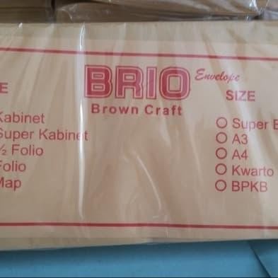 

SARI Amplop Coklat Kabinet Merk Brio