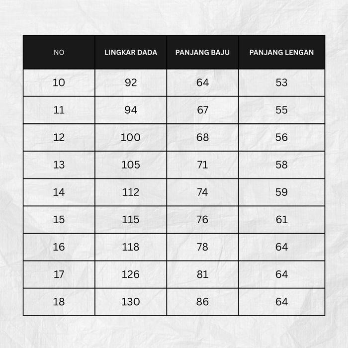 Melayani Faktur Pajak M260 - Kemeja Seragam Panjang Smp (Ukuran 10-18)