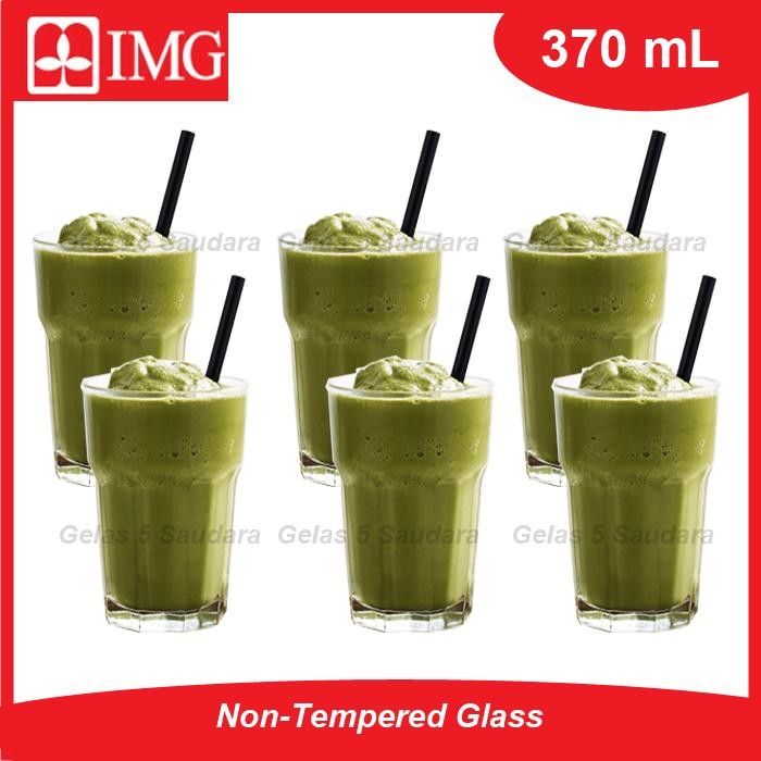 N6VA 1 Set 6 Pcs Gelas Kopi/Gelas Cafe/Gelas Coffee/Gelas Kaca/Gelas Es Teh