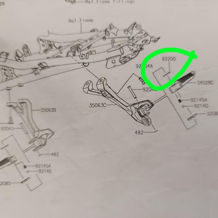 RING WASHER FOOTSTEP INJEKAN KAKI BELAKANG ZX25R/NINJA 250 FI NEW ORI