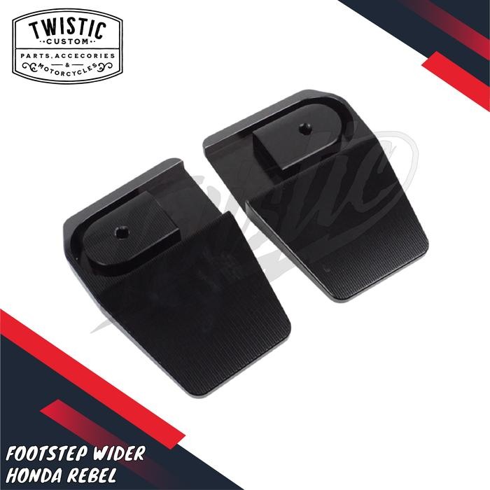 FOOTSTEP FOOT PEG PIJAKAN KAKI WIDER LEBAR MOTOR HONDA REBEL 500 CM500 BOBBER CUSTOM