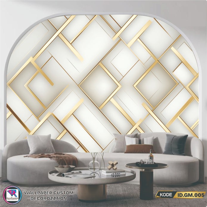 wallpaper 3D geometric / wallpaper custom mewah / wallpaper premium