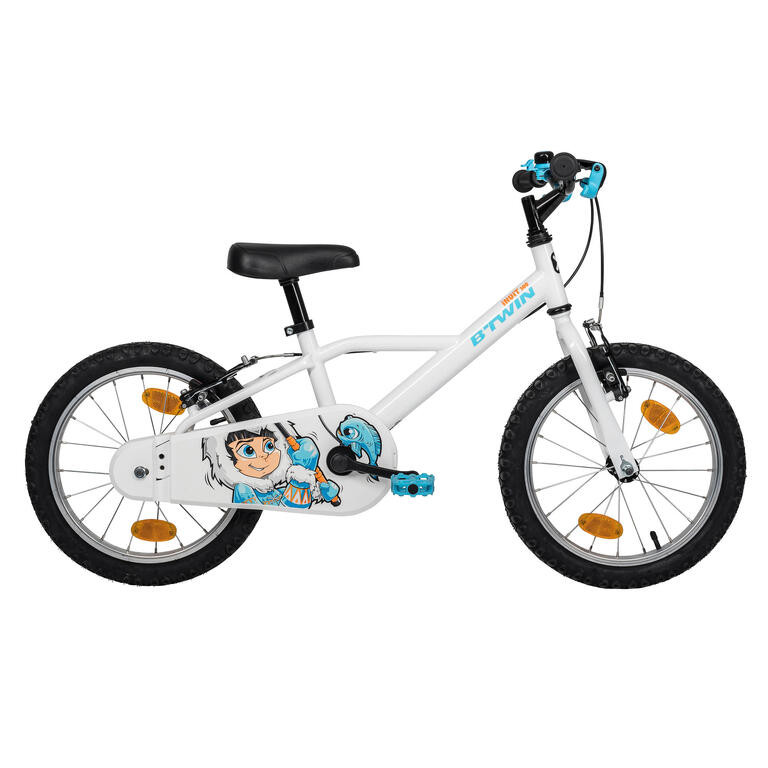 Decathlon BTWIN Sepeda Anak 100 16 Inch 4-6 Tahun Putih Biru - 8392094