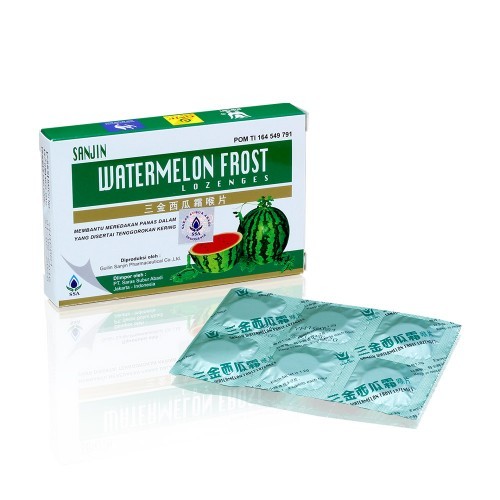 

Sanjin Watermelon Frost Lozenges - Permen Pelega Sakit Tenggorokan