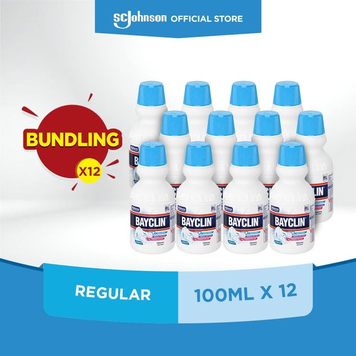 Ready Paket Bayclin Regular 100Ml Isi 12 - Pemutih Pakaian Terbaru