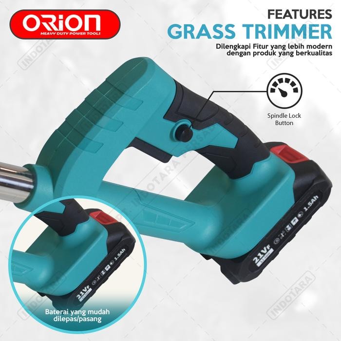 Terlaris 21V Mesin Potong Rumput Orion Cordless Grass Trimmer Pemotong Rumput