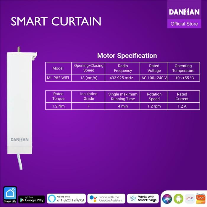 Rel Gorden Otomatis Smart Curtain Expandable 1.8-3.3 Meter, Curtain Adjustable, Gorden Tirai