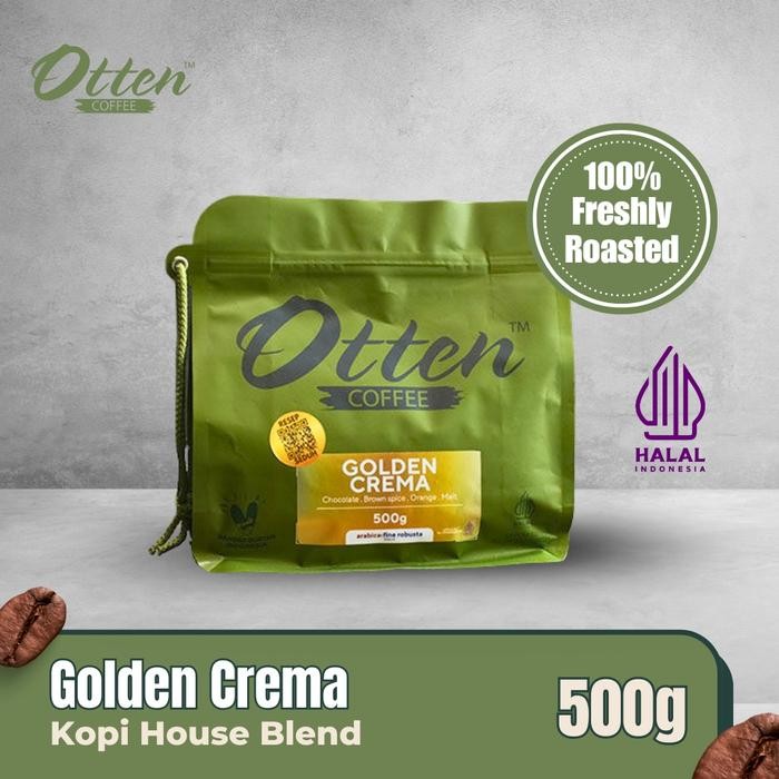 

Golden Crema - Kopi House Blend 500gr - Commercial Blend - Biji / Bubuk Kopi Otten Coffee Roasted